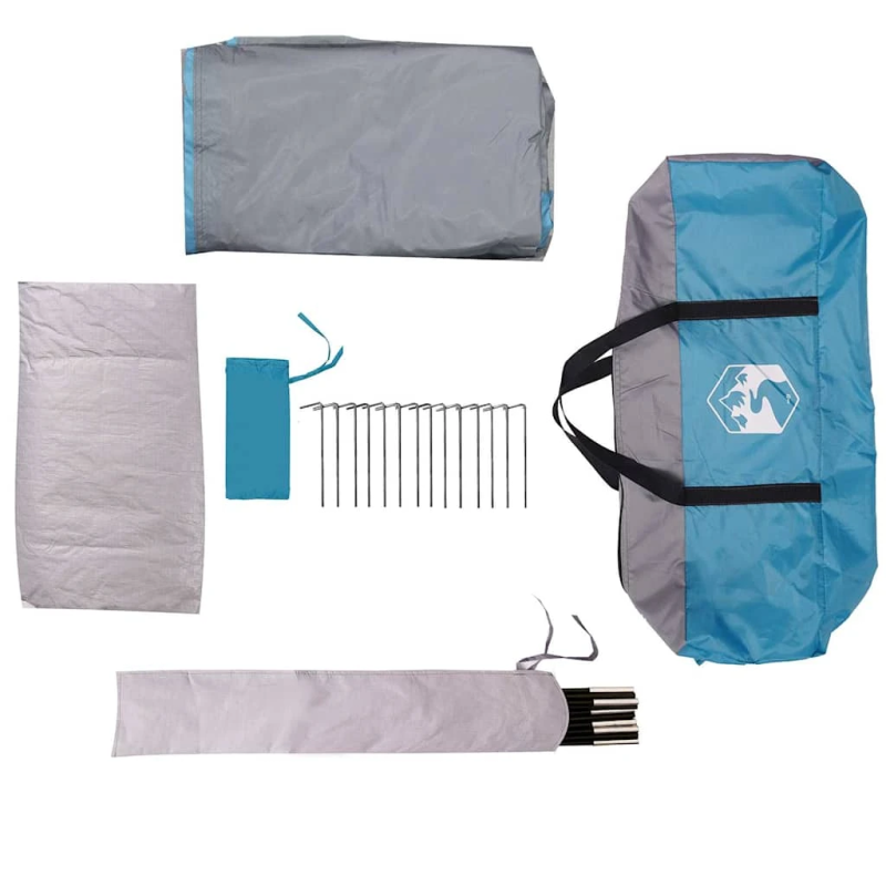 vidaXL ģimenes telts 6 personām, zila, ūdensnecaurlaidīga