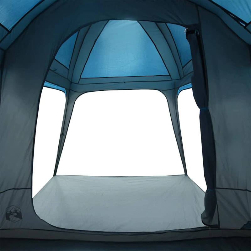 vidaXL kempinga telts ar verandu 5 personām, zila, ūdensnecaurlaidīga