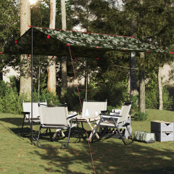 vidaXL kempinga tents, kamuflāža, 306x306 cm, ūdensizturīga