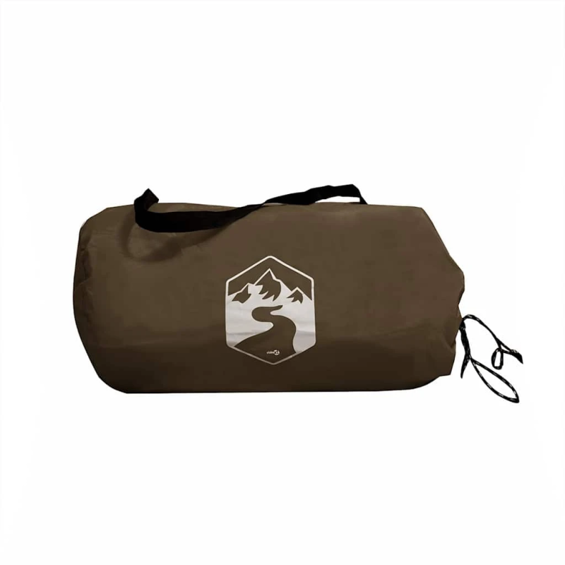 vidaXL kempinga tents, brūna, 406x306 cm, ūdensizturīga