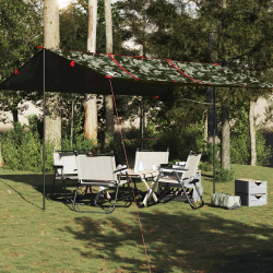 vidaXL kempinga tents, kamuflāža, 451x420 cm, ūdensizturīga