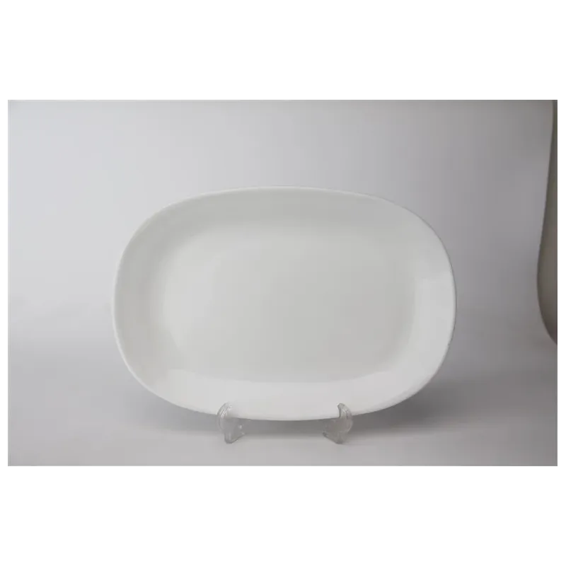 Тарелка обеденная Okko, 24.1 см x 17.1 см, белый