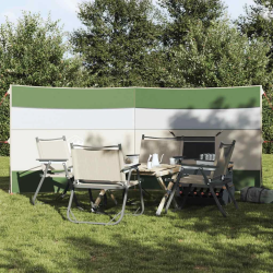vidaXL Camping Windbreak Green 340x130 cm Ūdensizturīgs