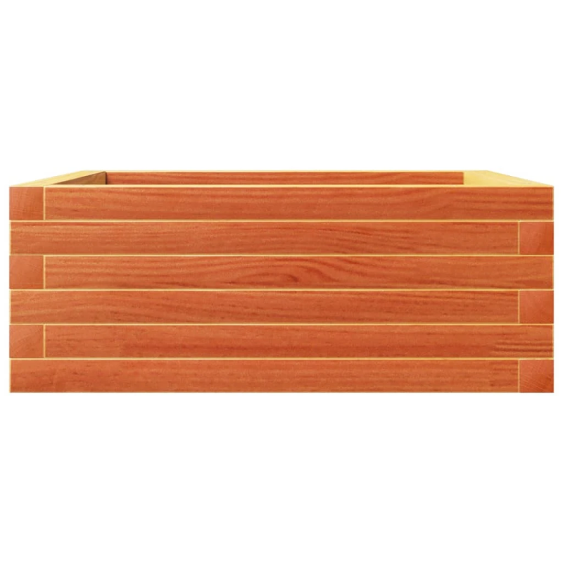 vidaXL dārza puķu kaste, vaska brūnas, 60x60x23 cm, priedes masīvkoks