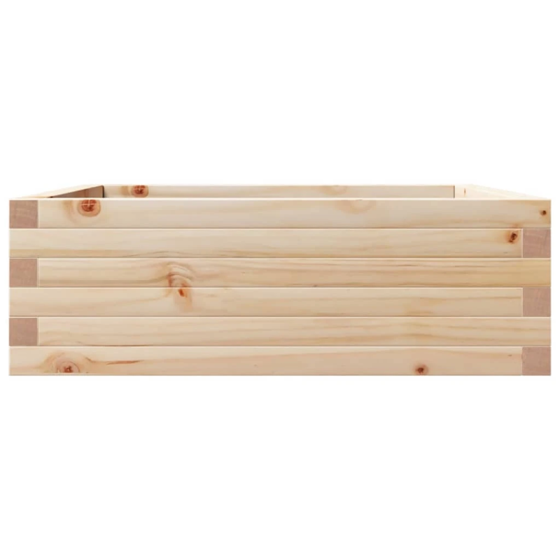 vidaXL dārza puķu kaste, 70x70x23 cm, priedes masīvkoks