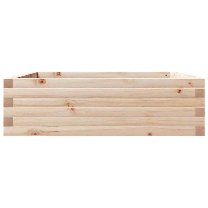 vidaXL dārza puķu kaste, 80x80x23 cm, priedes masīvkoks