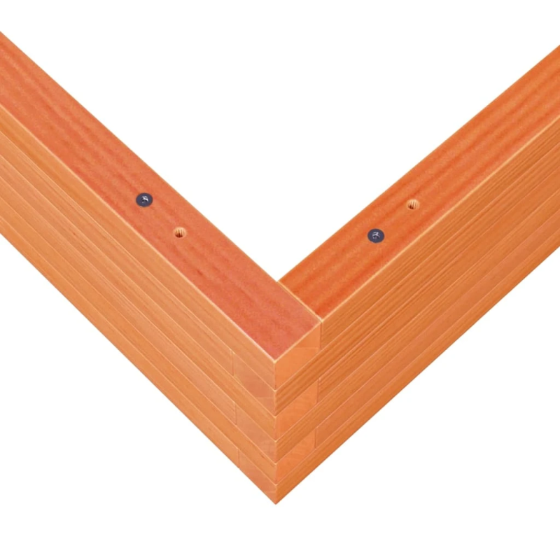 vidaXL dārza puķu kaste, vaska brūnas, 90x90x23 cm, priedes masīvkoks