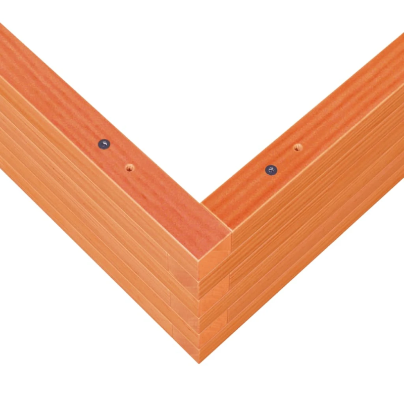 vidaXL dārza puķu kaste, vaska brūnas, 110x110x23 cm priedes masīvkoks