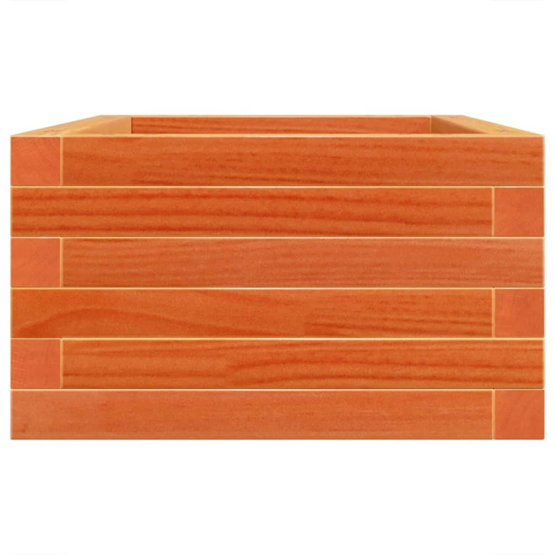 vidaXL dārza puķu kaste, vaska brūnas, 70x40x23 cm priedes masīvkoks