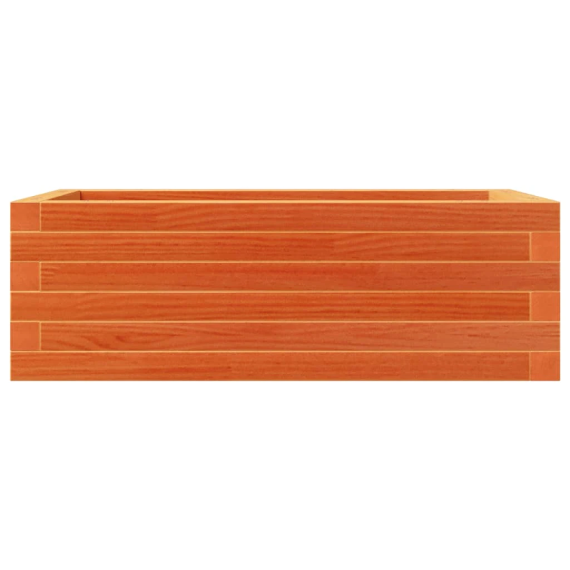 vidaXL dārza puķu kaste, vaska brūnas, 70x40x23 cm priedes masīvkoks