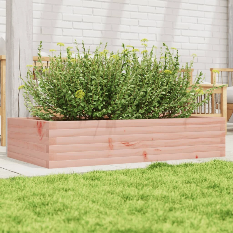 vidaXL dārza puķu kaste, 110x60x23 cm, Duglasa egles masīvkoks