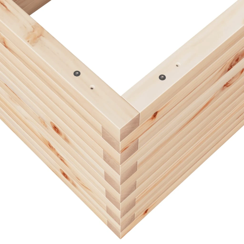 vidaXL dārza puķu kaste, 110x60x45,5 cm, priedes masīvkoks