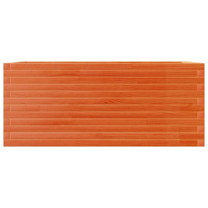 vidaXL dārza puķu kaste vaska brūnas 110x60x45,5 cm priedes masīvkoks