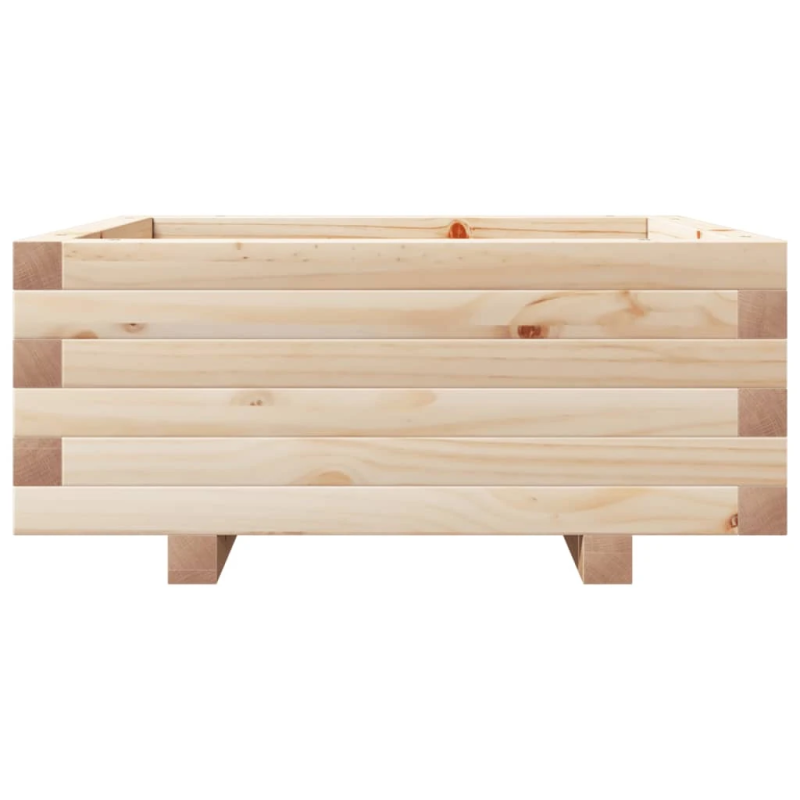 vidaXL dārza puķu kaste, 60x60x26,5 cm, priedes masīvkoks