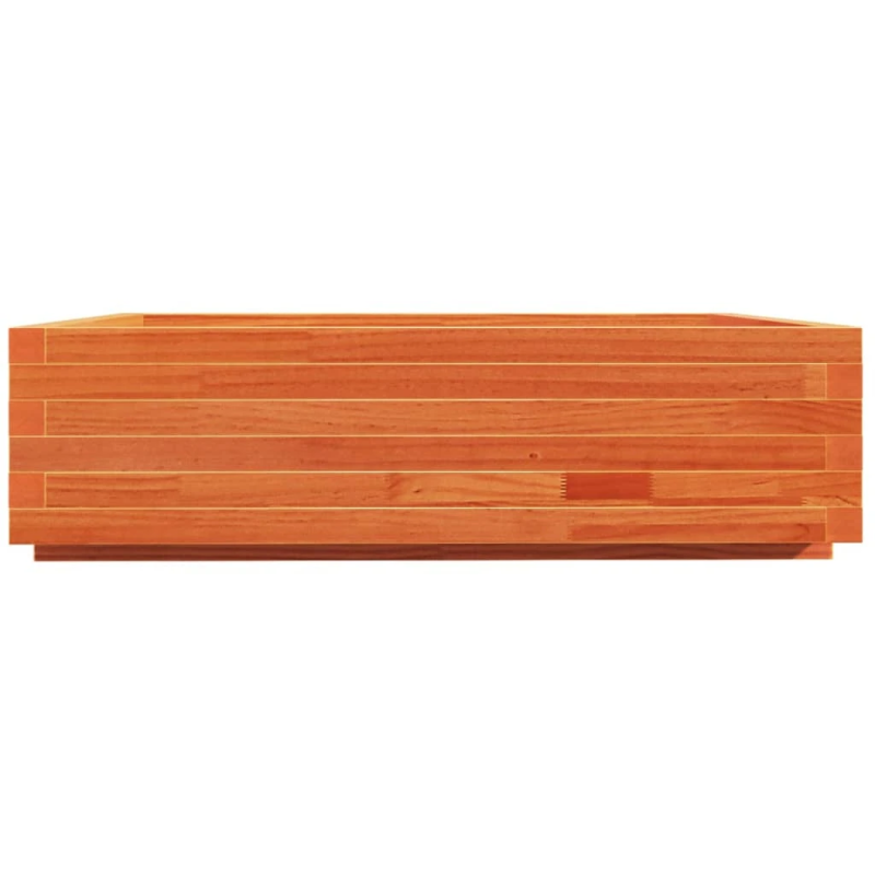 vidaXL dārza puķu kaste, vaska brūnas, 90x90x26,5 cm priedes masīvkoks