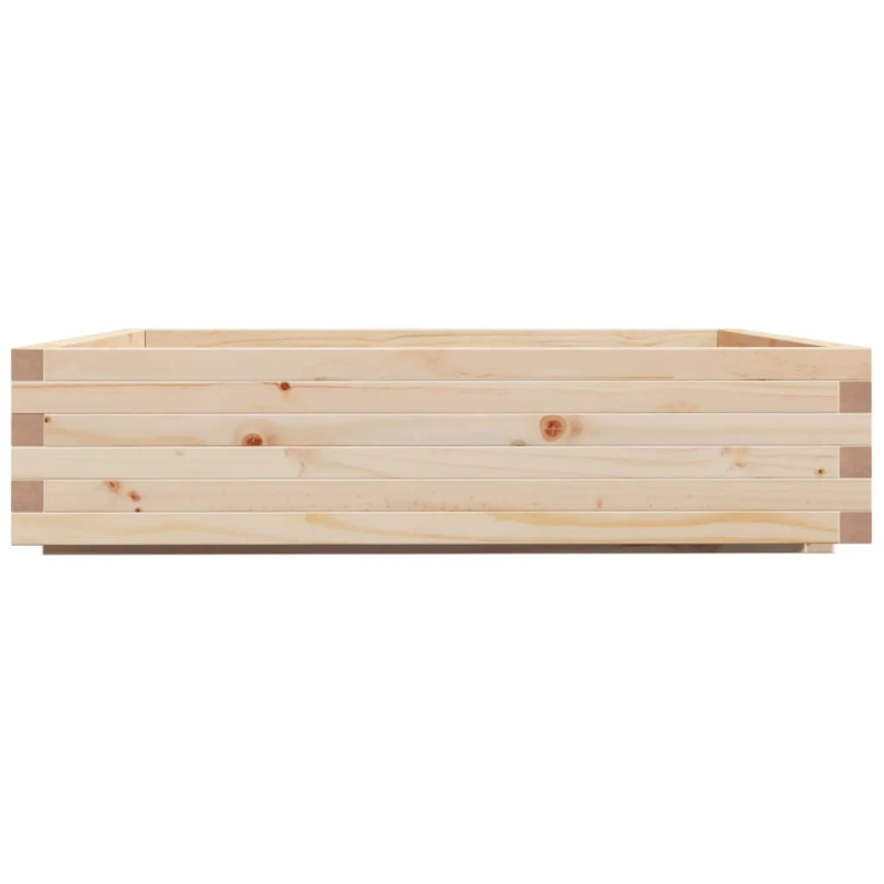 vidaXL dārza puķu kaste, 100x100x26,5 cm, priedes masīvkoks