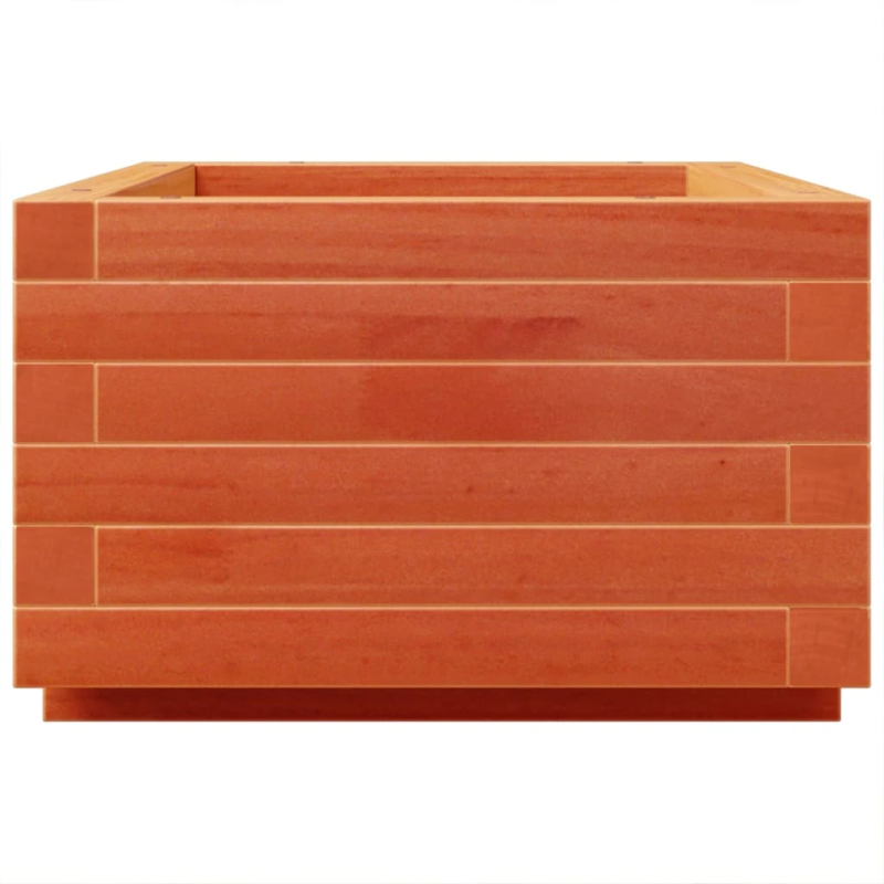 vidaXL dārza puķu kaste, vaska brūnas, 70x40x26,5 cm priedes masīvkoks