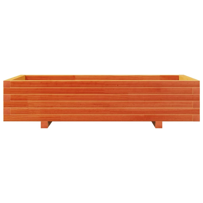 vidaXL dārza puķu kaste vaska brūnas 110x60x26,5 cm priedes masīvkoks