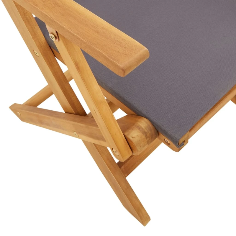 vidaXL 7-daļīgs dārza mēbeļu komplekts, antracītpelēks, audums un koks