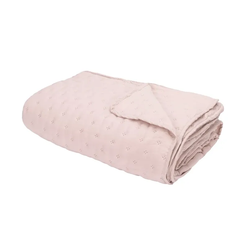 Gultas pārklājs Domoletti Washed, gaiši rozā, 220 cm x 220 cm