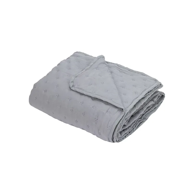 Gultas pārklājs Domoletti Washed, gaiši pelēka, 160 cm x 220 cm