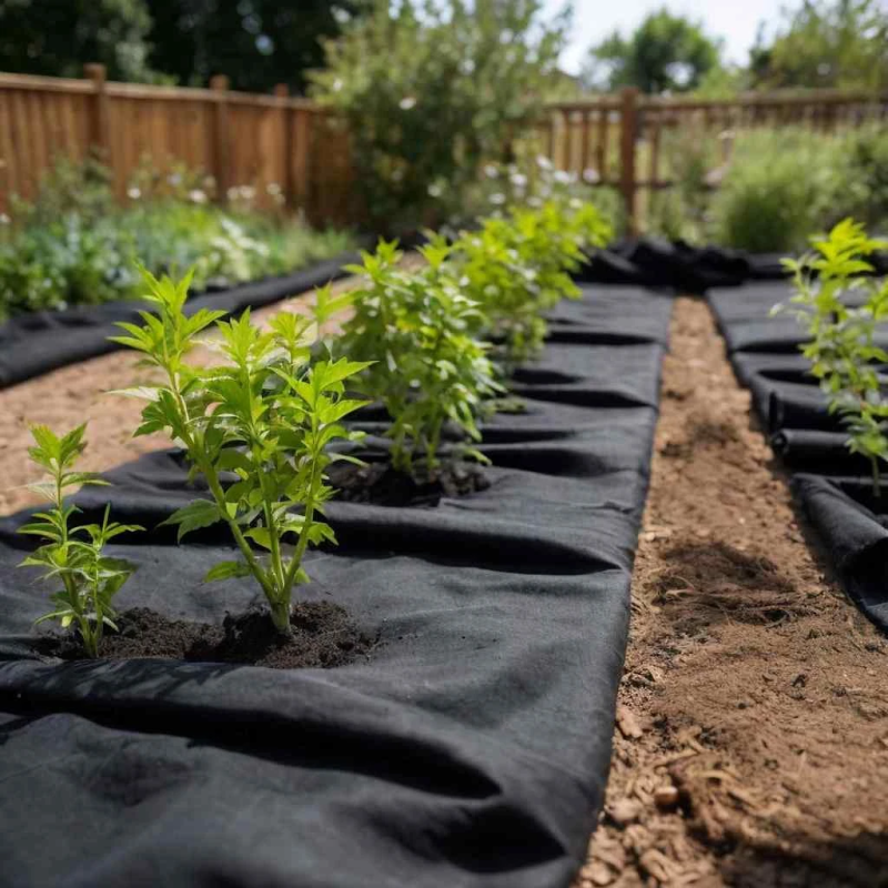 vidaXL ģeotekstila membrāna, melna, 1 x 10 m, poliestera šķiedra