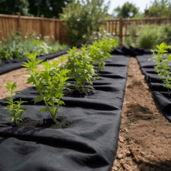 vidaXL ģeotekstila membrāna, melna, 1 x 50 m, poliestera šķiedra