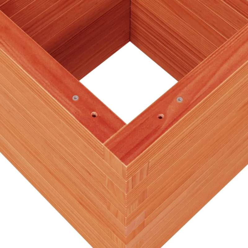 vidaXL dārza puķu kaste, vaska brūnas, 40x40x46 cm priedes masīvkoks