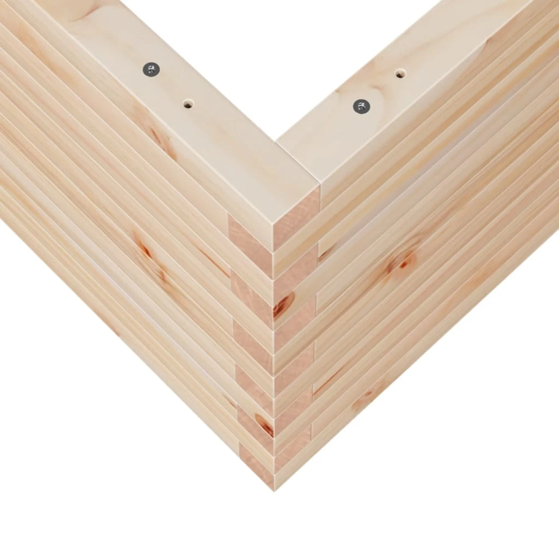 vidaXL dārza puķu kaste, 50x50x46 cm, priedes masīvkoks