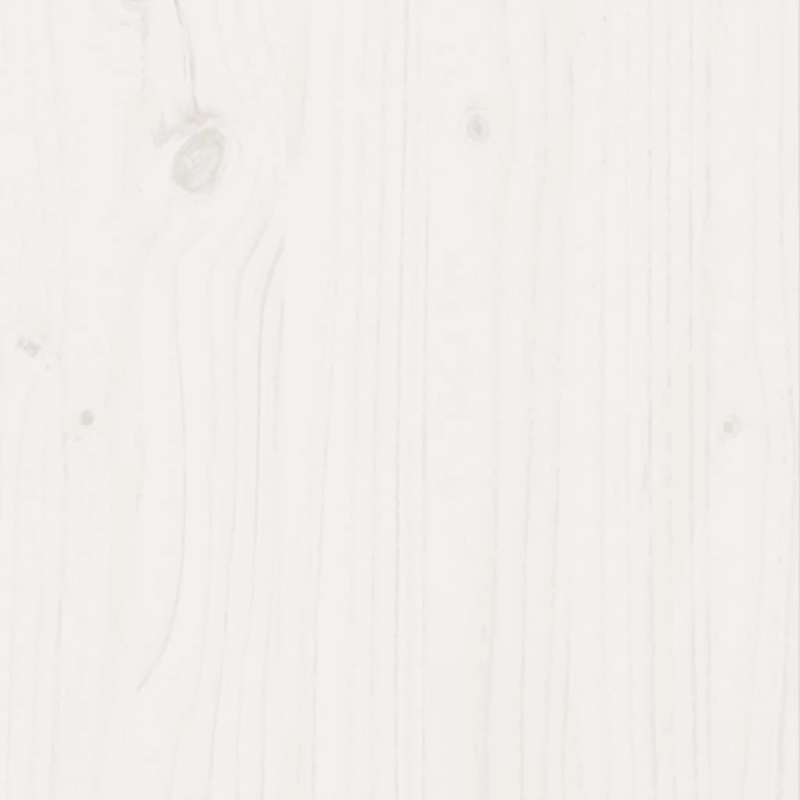 vidaXL dārza puķu kaste, balta, 50x50x46 cm, priedes masīvkoks