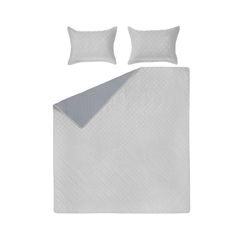 Bedspr pillow case grey 220x240 2x50x70
