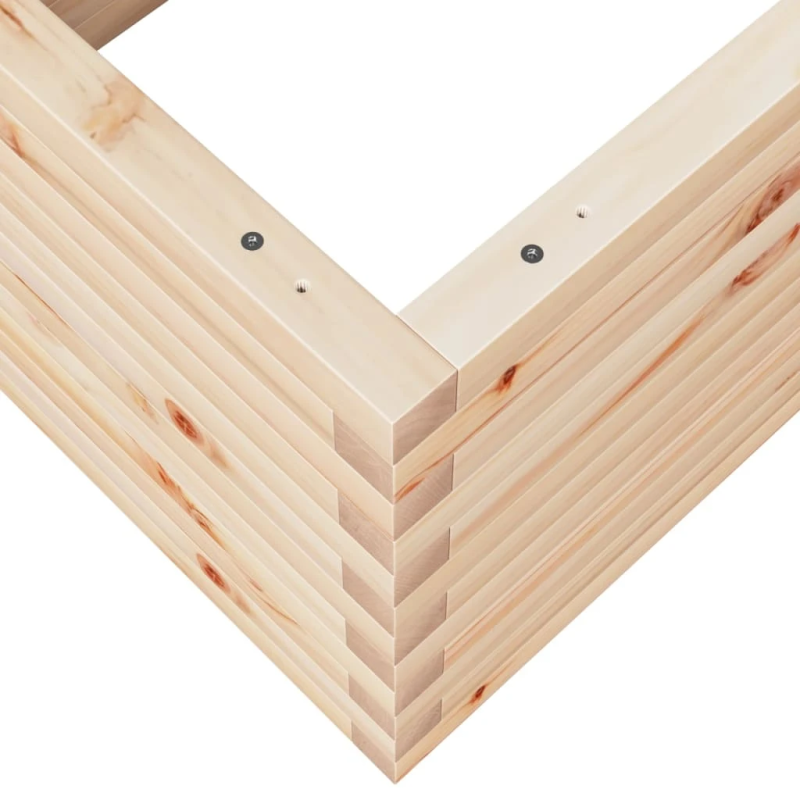 vidaXL dārza puķu kaste, 110x60x46 cm, priedes masīvkoks