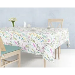 Laudlina ristkülikukujuline Domoletti DJT-1076, valge v.-mitmevärviline, 140 x 300 cm