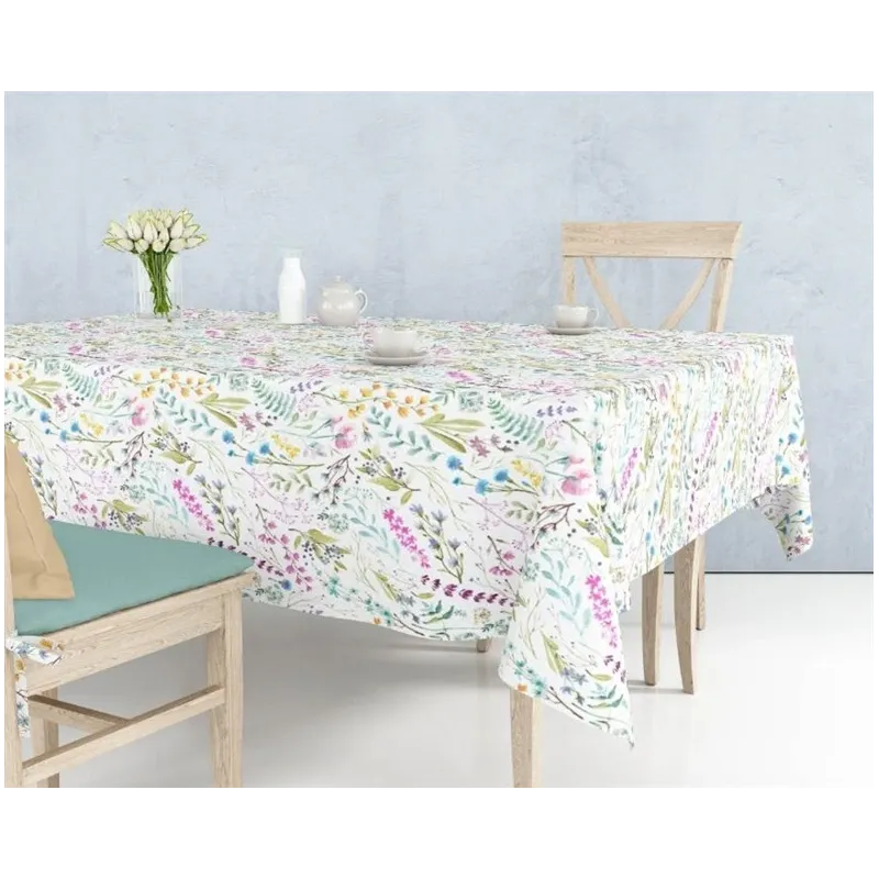 Galdauts taisnstūrveida Domoletti DJT-1076, balta-daudzkrāsaina, 140 x 300 cm