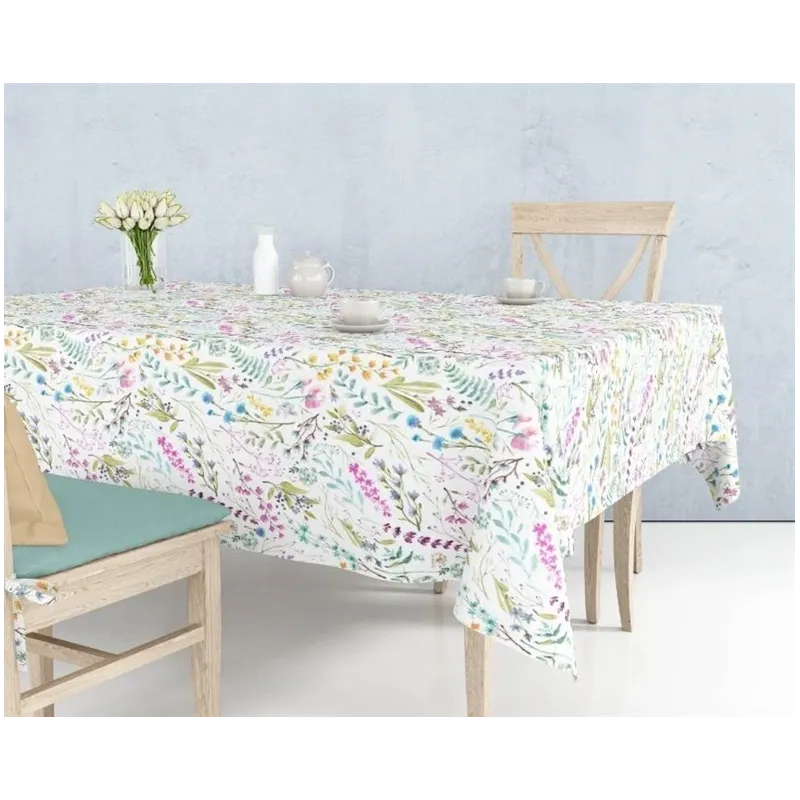 Galdauts taisnstūrveida Domoletti DJT-1076, balta-daudzkrāsaina, 140 x 300 cm