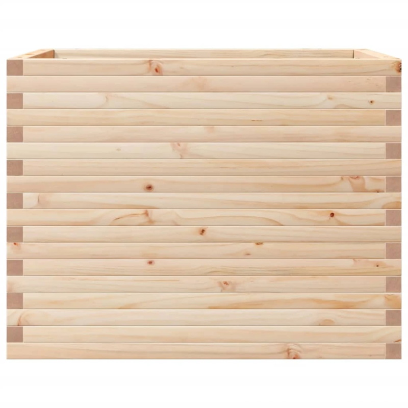 vidaXL dārza puķu kaste, 90x60x68,5 cm, priedes masīvkoks