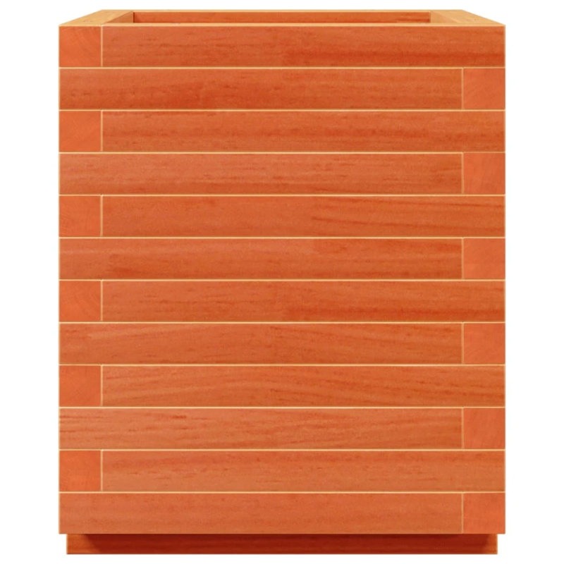 vidaXL dārza puķu kaste, vaska brūnas, 40x40x49,5cm, priedes masīvkoks