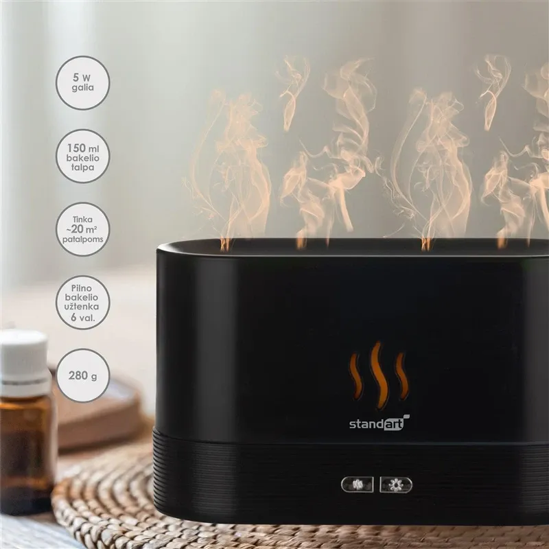 Aromāta difuzors, mitrinātājs, jonizators Standart SL-168, 0.15 l