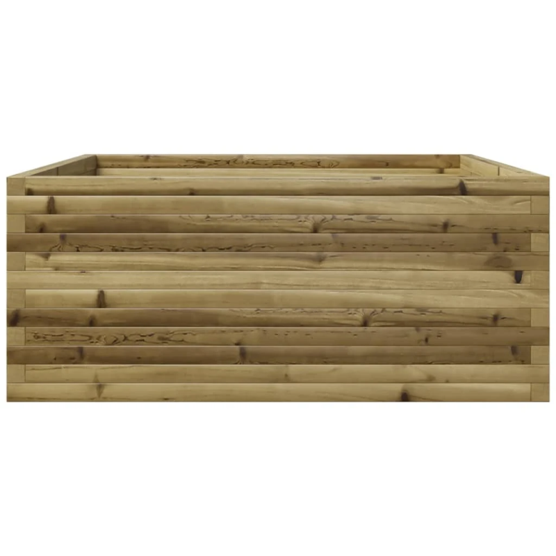 vidaXL dārza puķu kaste, 110x110x49,5 cm, impregnēts priedes koks