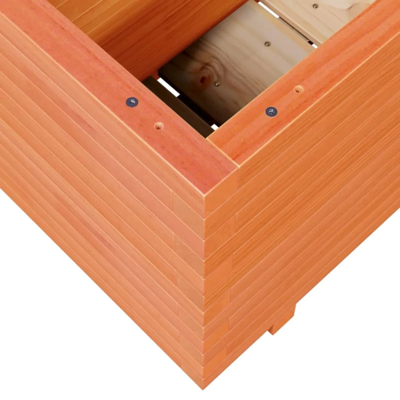 vidaXL dārza puķu kaste, vaska brūnas, 70x40x49,5cm, priedes masīvkoks