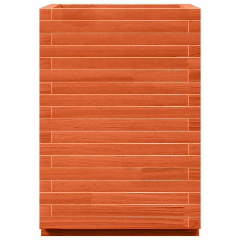 vidaXL dārza puķu kaste, vaska brūnas, 50x50x72 cm, priedes masīvkoks