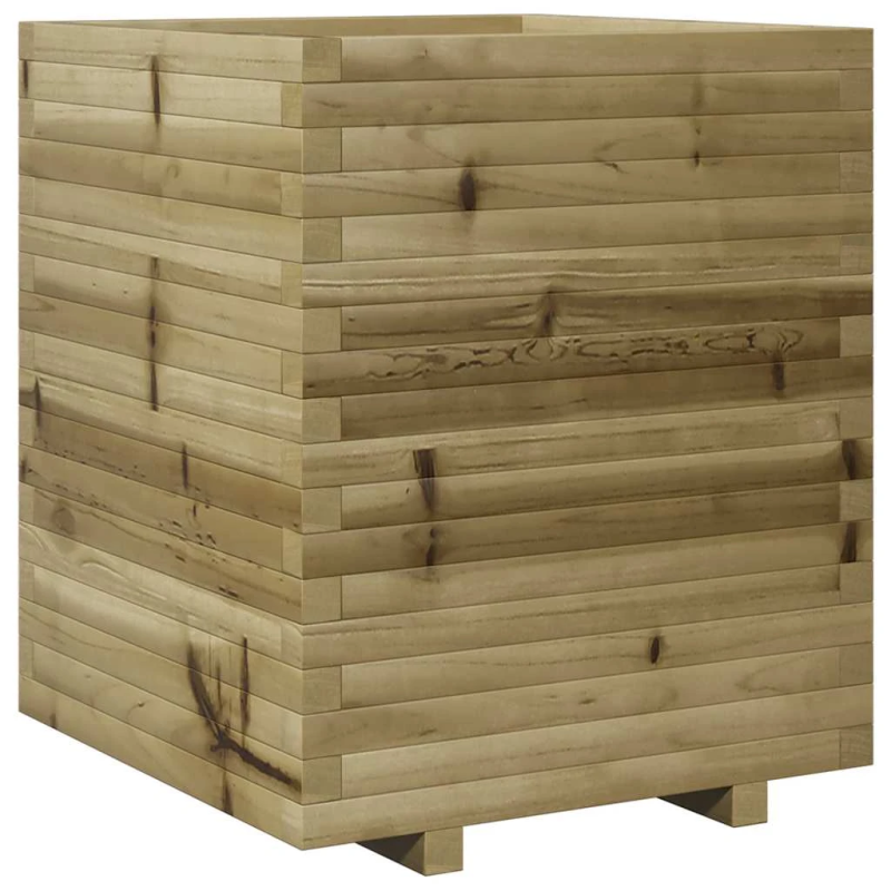 vidaXL dārza puķu kaste, 60x60x72 cm, impregnēts priedes koks