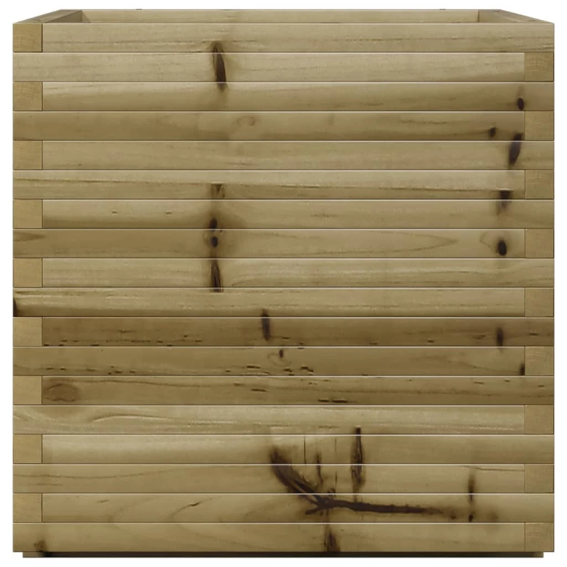 vidaXL dārza puķu kaste, 70x70x72 cm, impregnēts priedes koks