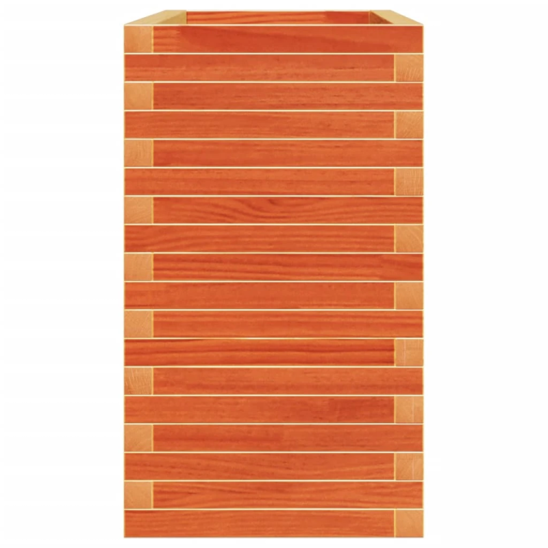 vidaXL dārza puķu kaste, vaska brūnas, 110x40x72 cm priedes masīvkoks