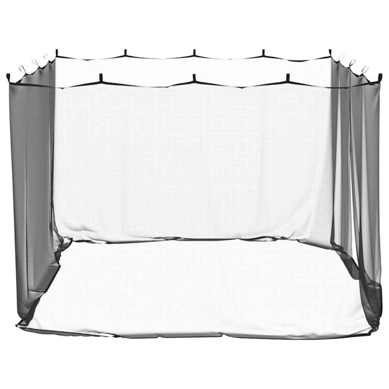 vidaXL moskītu tīkls āra lietošanai, 220 siets, melns, 300x300x200 cm