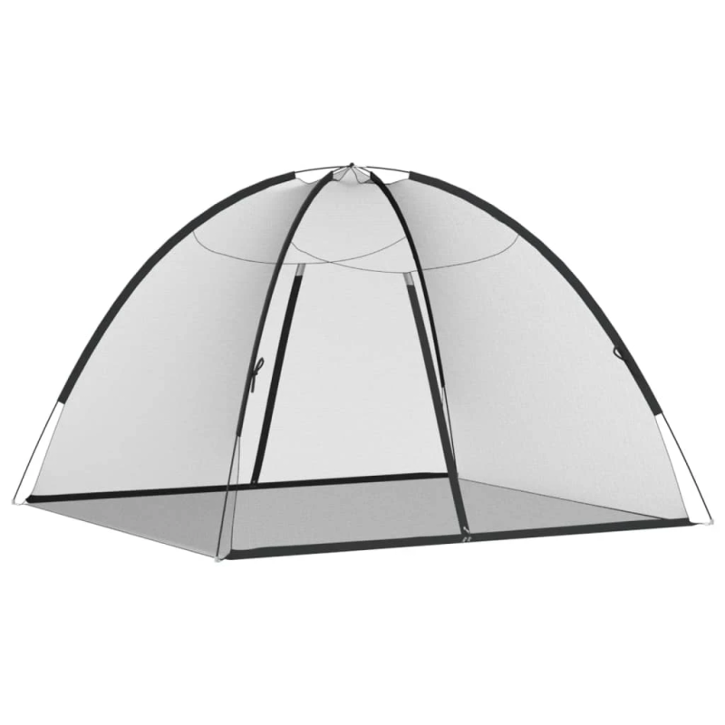 vidaXL insektu tīkls Mongolia ar durvīm 220, melns, 200x180x135 cm