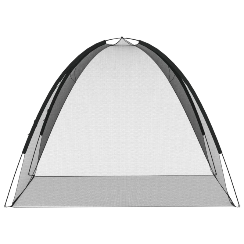 vidaXL insektu tīkls Mongolia ar durvīm 220, melns, 200x180x135 cm