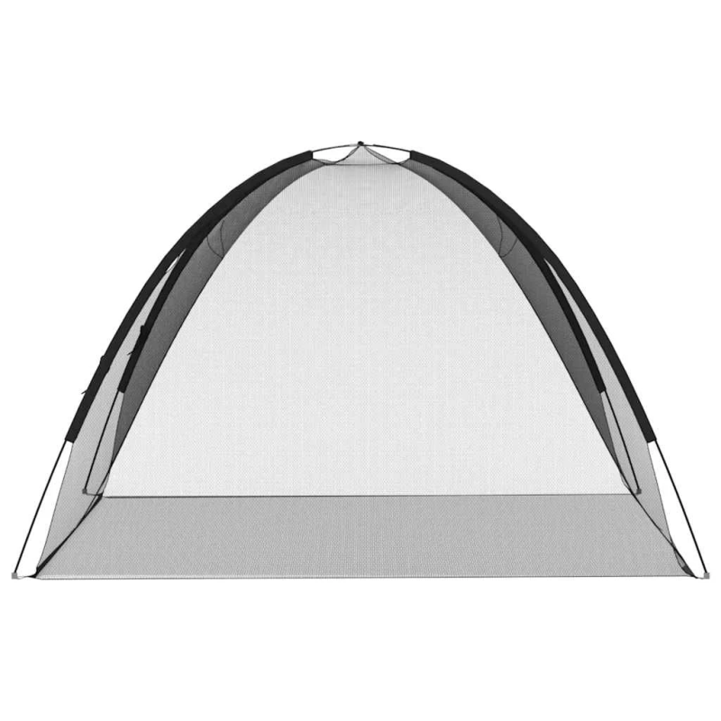 vidaXL insektu tīkls Mongolia ar durvīm 220, melns, 200x200x135 cm