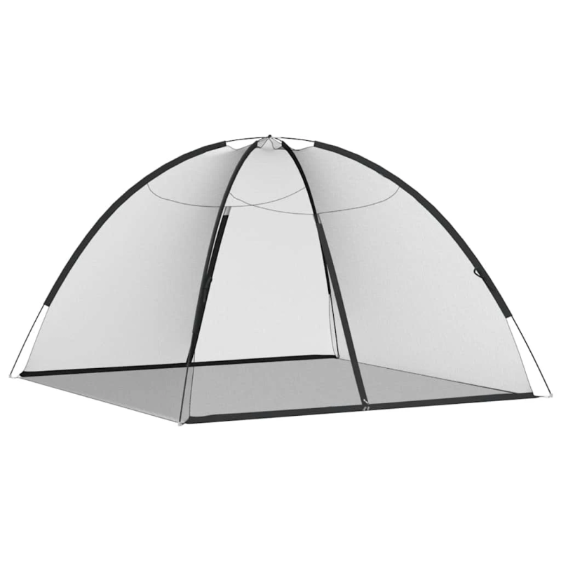 vidaXL insektu tīkls Mongolia ar durvīm 220, melns, 200x200x135 cm