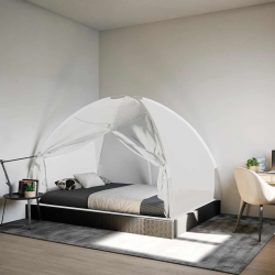 vidaXL insektu tīkls Mongolia ar durvīm 220, balts, 200x150x140 cm